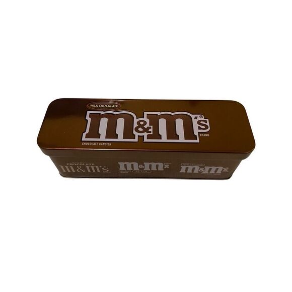 M&Ms Empty Collectible Tin Storage Container Brown - Picture 9 of 13